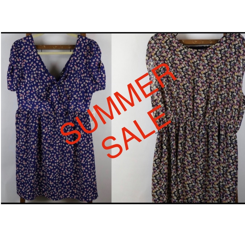 Women Forever 21 Floral Dresses (2) Size Large Mid thigh length